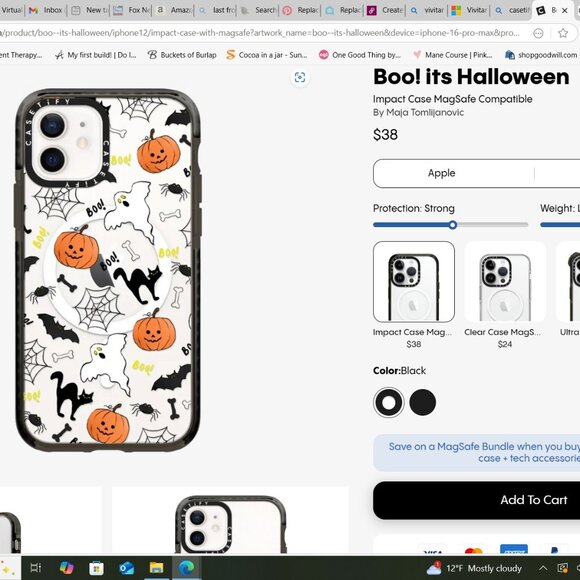 Casetify Boo It's Halloween! iPhone 12 pro max case NIB - Picture 8 of 8